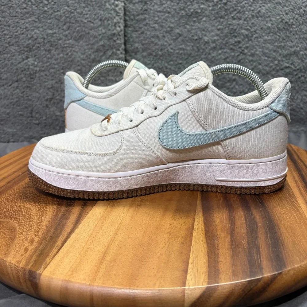Nike Air Force 1 07 LV8 Indigo White Canvas Floral CZ0269-100 Womens Size 9
